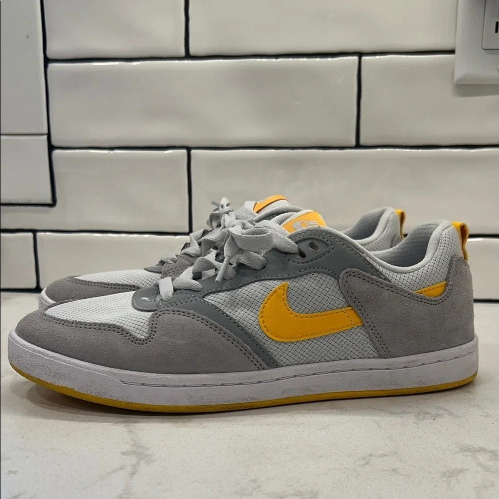 Nike Alleyoop SB 'Particle Grey‎ University Gold' Sneakers Skate Shoes 7.5